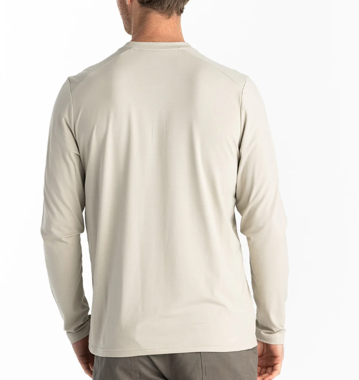 Free Fly Bamboo Flex Long Sleeve Henley - Sandstone - Gabrielle's Biloxi