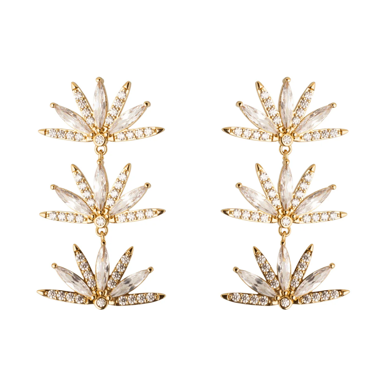 Mignonne Gavigan Vesey Earrings - Gold/Clear - Gabrielle's Biloxi