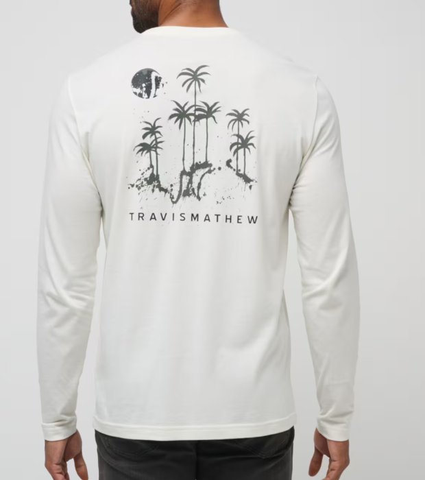 Travis Mathew Rolling Waves Long Sleeve Tee - Vanilla Ice - Gabrielle's Biloxi