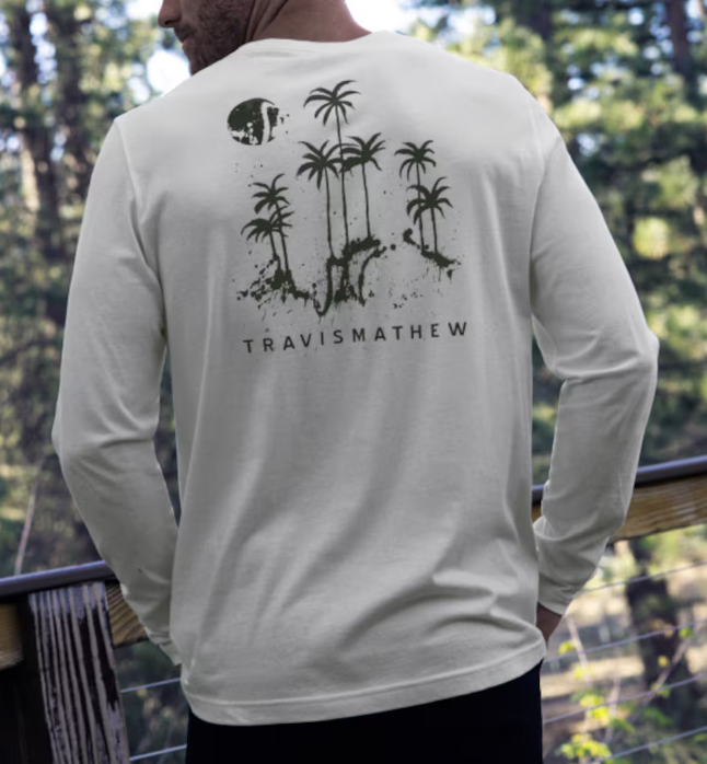 Travis Mathew Rolling Waves Long Sleeve Tee - Vanilla Ice - Gabrielle's Biloxi
