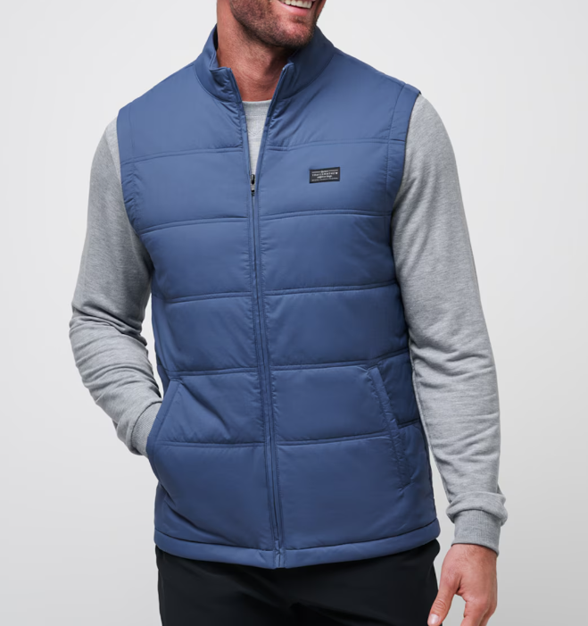 Travis Mathew Palisades Puffer Vest - Navy - Gabrielle's Biloxi