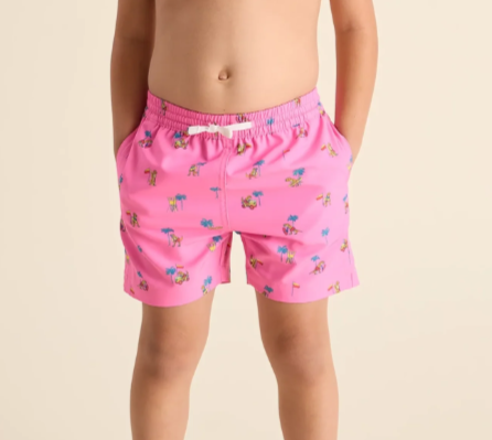 Chubbies The Dino Racers Toddler Swim Trunk - Bright Pink - Gabrielle's Biloxi