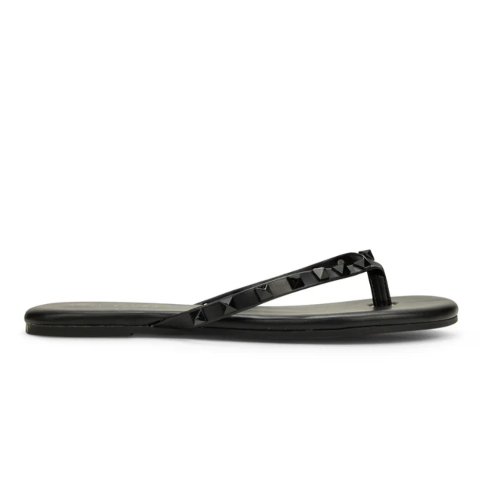 Yosi Samra Rivington Stud Flip Flop - Black/Black - Gabrielle's Biloxi