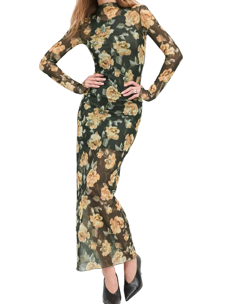 Favorite Daughter The Sheer Fantasy Dress - Golden Flowerbed - Gabrielle's Biloxi