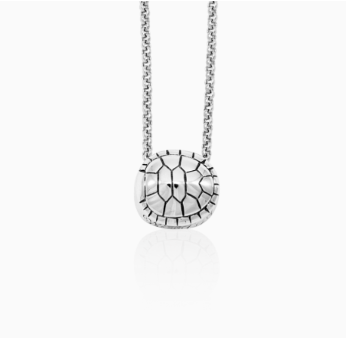 Mignon Faget Tortoise Pendant + Round Snake Chain - Gabrielle's Biloxi