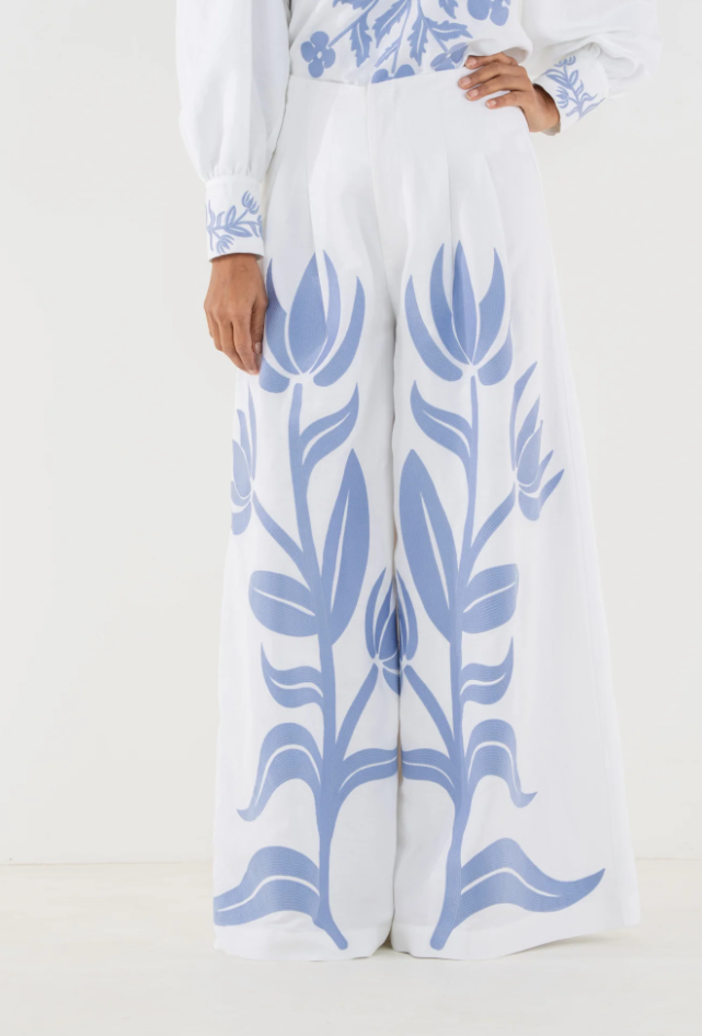 Emily McCarthy Paisley Pant - Dutch Tile - Gabrielle's Biloxi