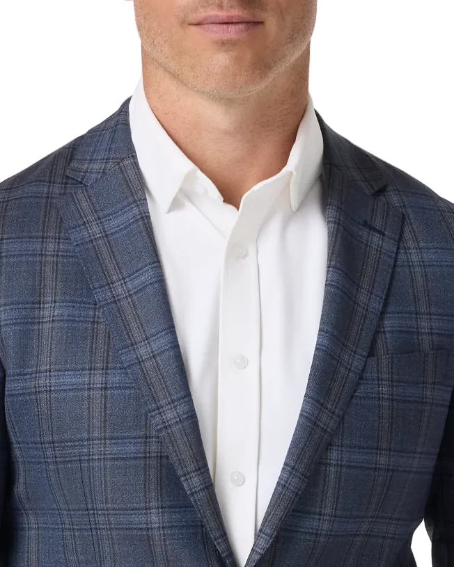 Mizzen+Main Lavelle Blazer - Navy Multi Windowpane - Gabrielle's Biloxi