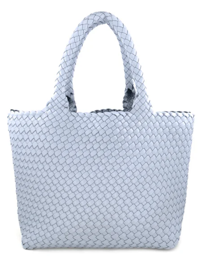 Everyday Woven Tote - Sky Blue - Gabrielle's Biloxi