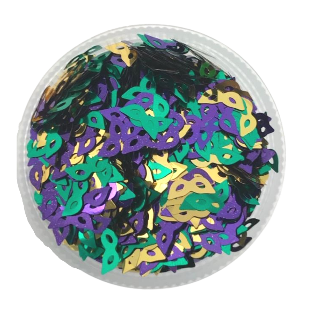 Mardi Gras Masks Confetti - Gabrielle's Biloxi
