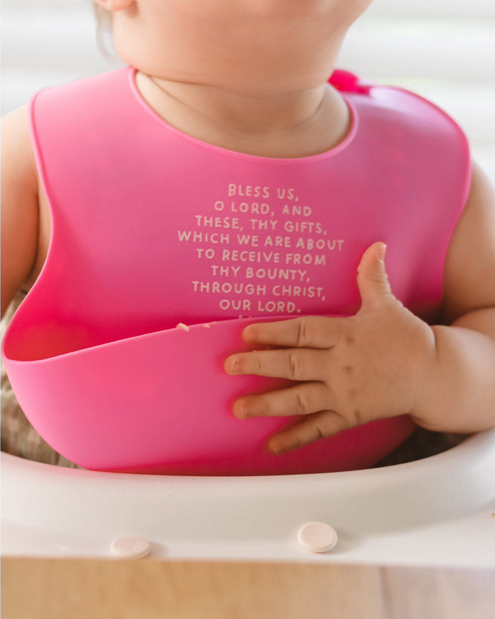Catholic Meal Blessing Bib | BPA Free Bib | Gift For Baby - Gabrielle's Biloxi