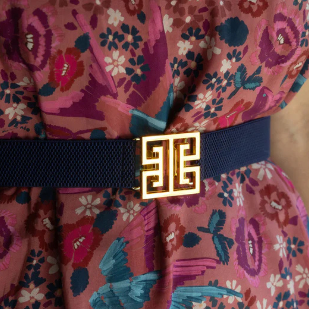 Interchangeable Stretch Belt Band - Navy - Gabrielle's Biloxi