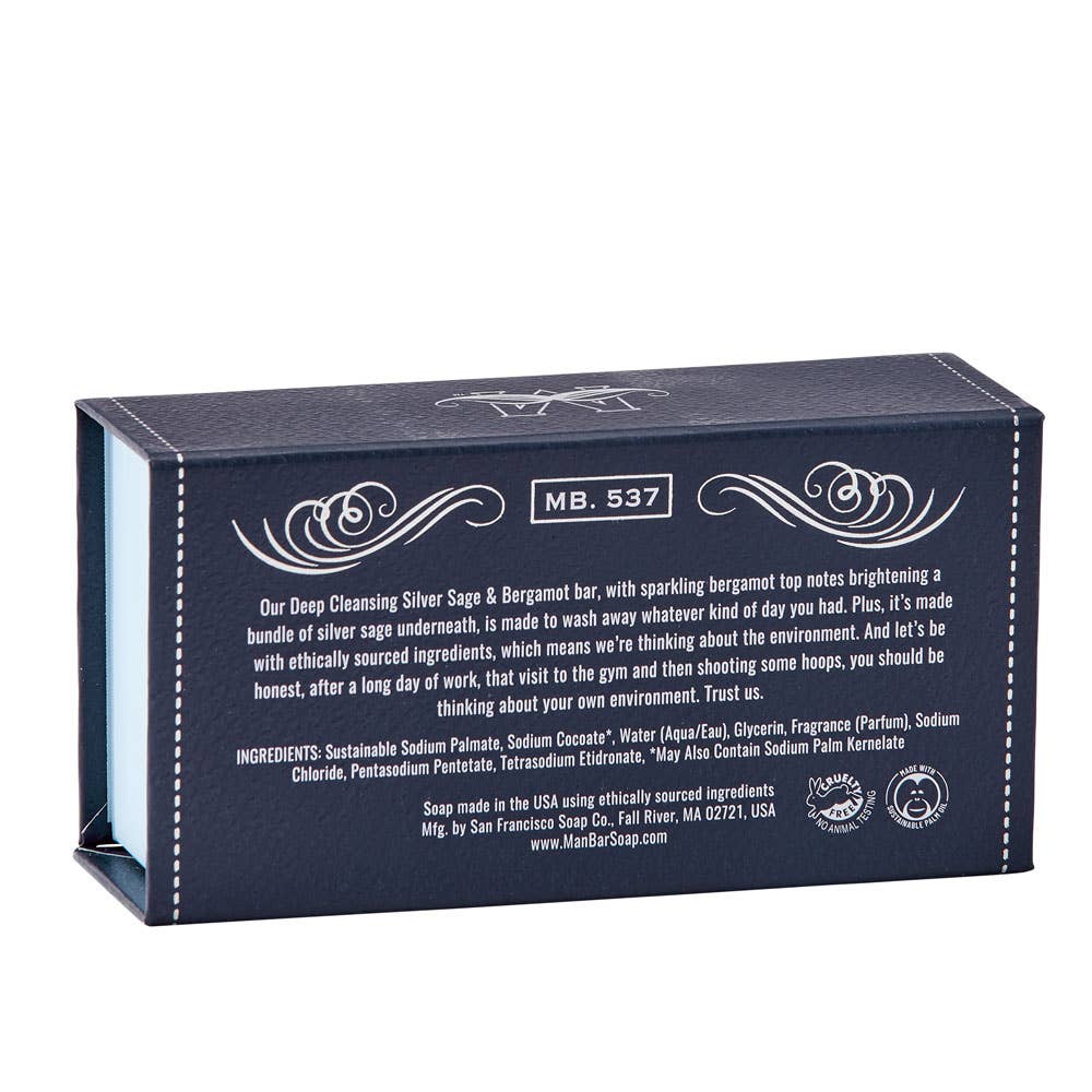 Silver Sage & Bergamot Man Bar - Gabrielle's Biloxi