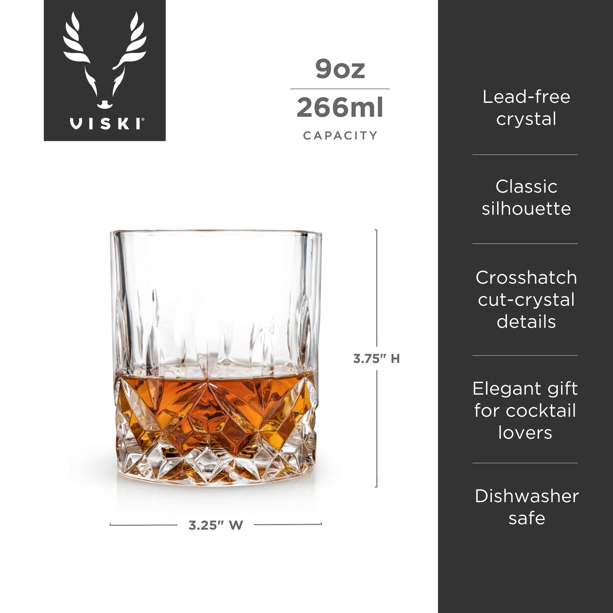 Admiral™ Stemless Crystal Lowball Tumblers Set of 2