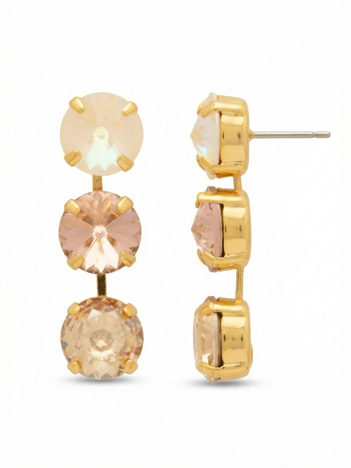 Mara Triple Dangle Earrings - Golden Goddess