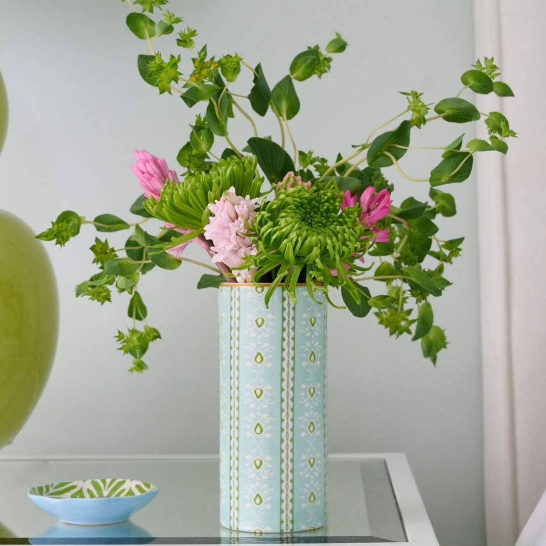 Laura Park Vase - Rosemary Stripe Blue