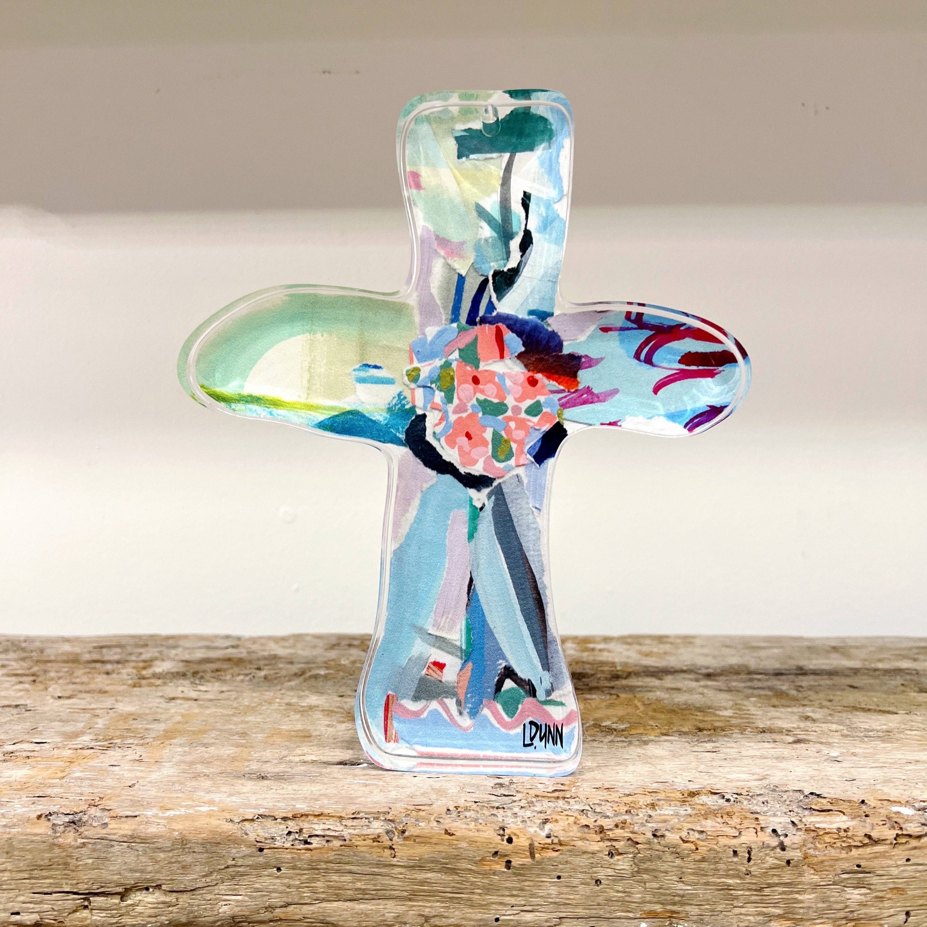 Blue Everlasting Love Acrylic Cross - Gabrielle's Biloxi