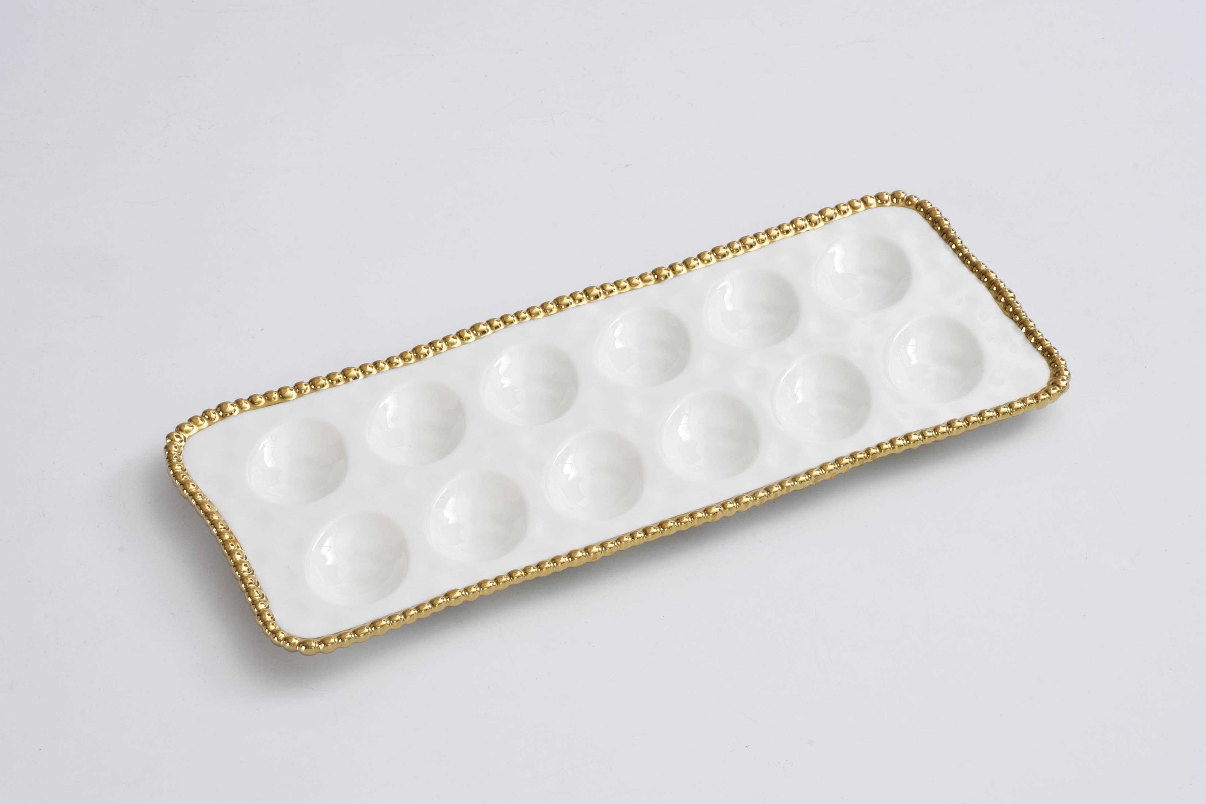 Pampa Bay Deviled Egg Tray - White Gold - Gabrielle's Biloxi