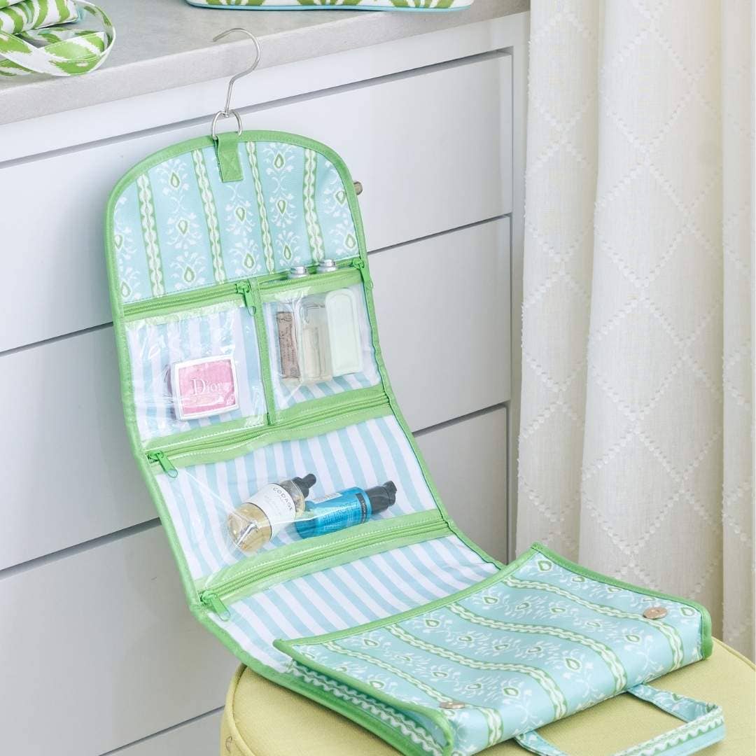 Laura Park Hanging Travel Case - Rosemary Stripe Blue
