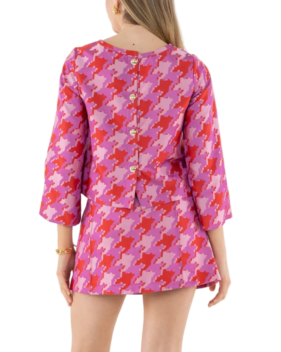 Ashley Ann Top - Houndstooth