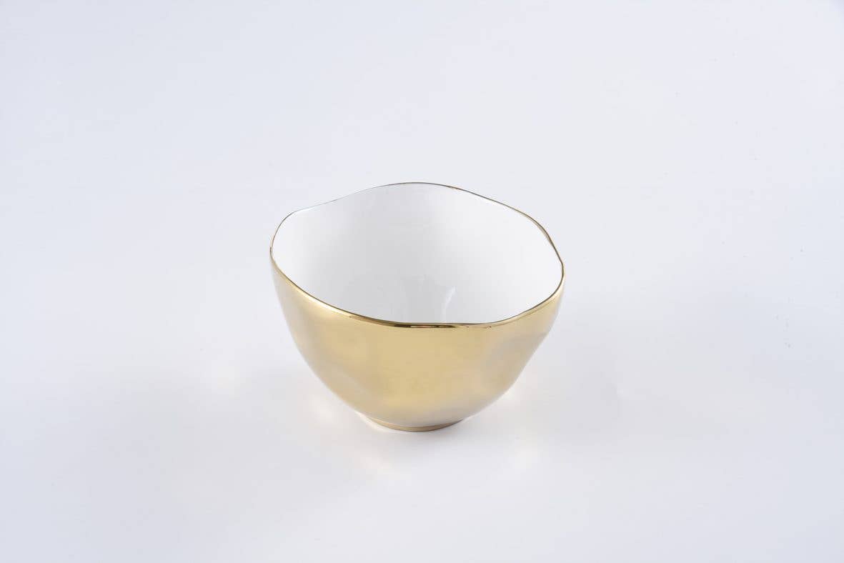 Pampa Bay Medium Bowl - Gold Bottom - Gabrielle's Biloxi