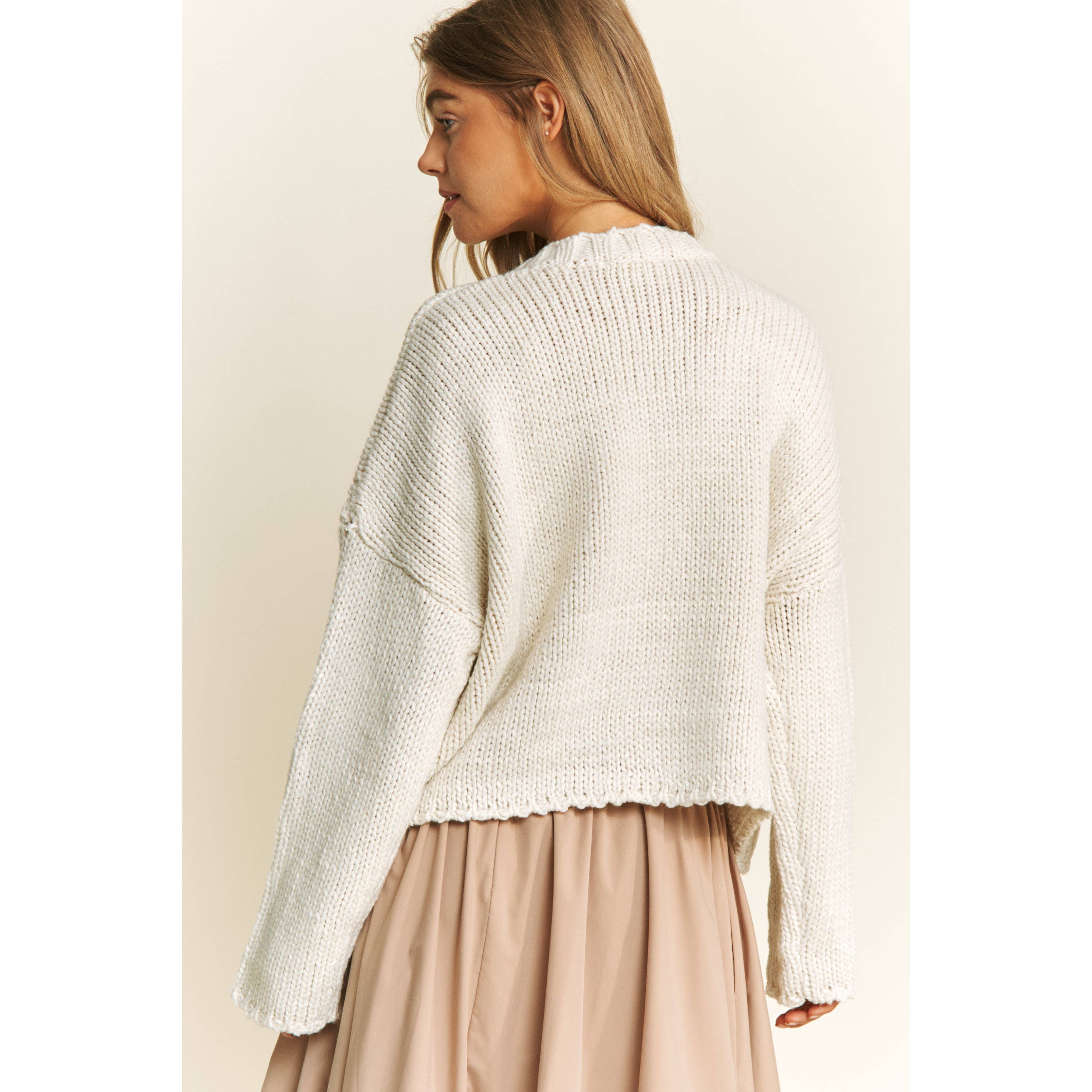 Ivory Star Sweater - Gabrielle's Biloxi