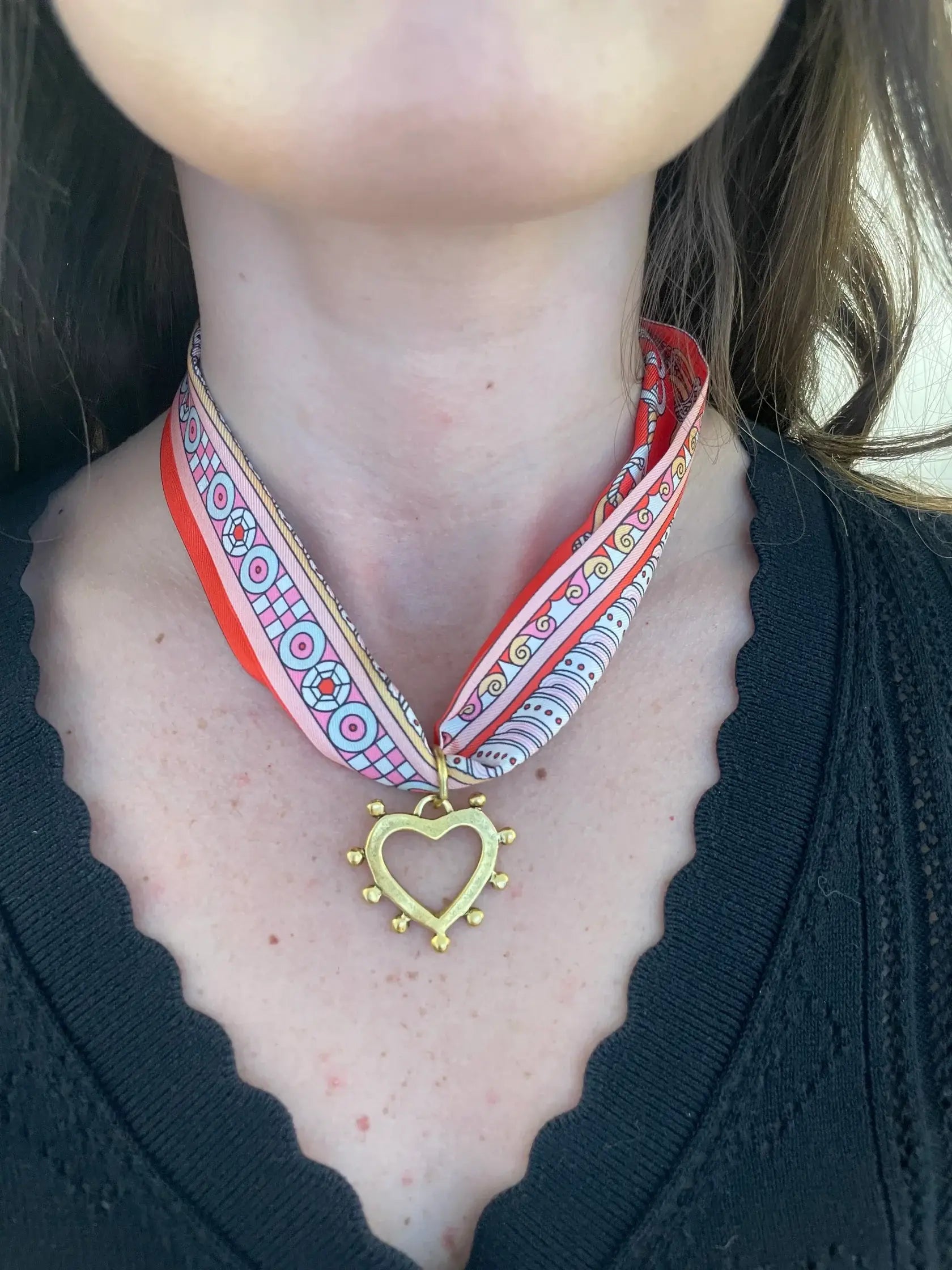 Happy Hearts Scarf Necklace - Gabrielle's Biloxi