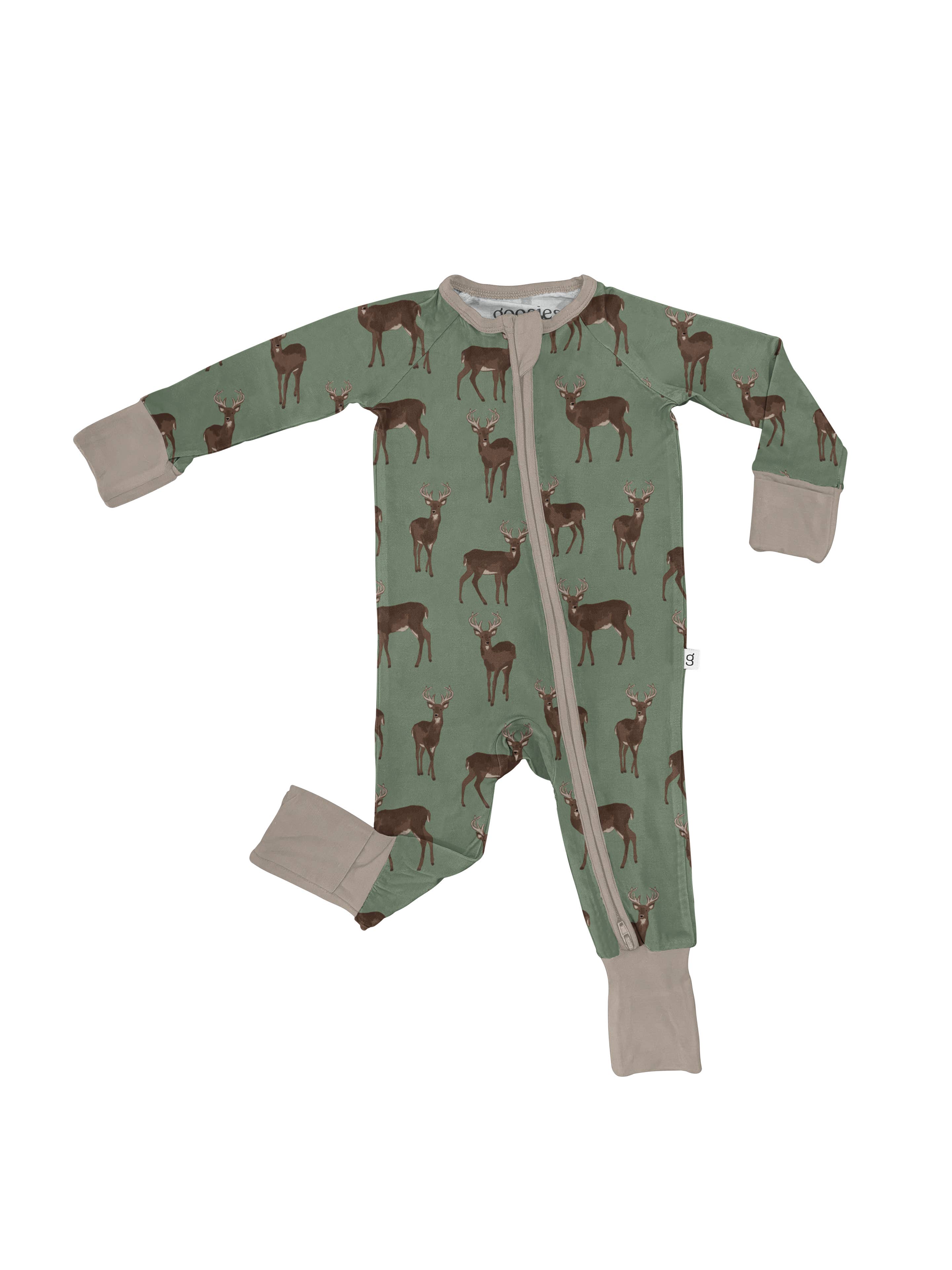 Deer - LS Convertible Zip PJs - Gabrielle's Biloxi
