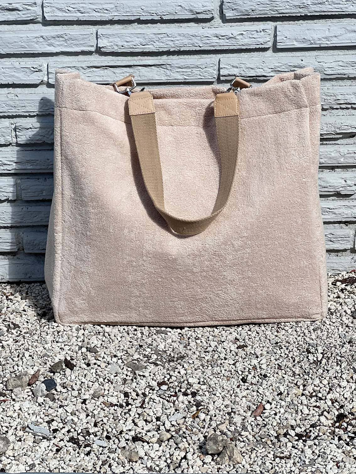 Solid Terry Plastic Lined Tote - Assorted - Gabrielle's Biloxi