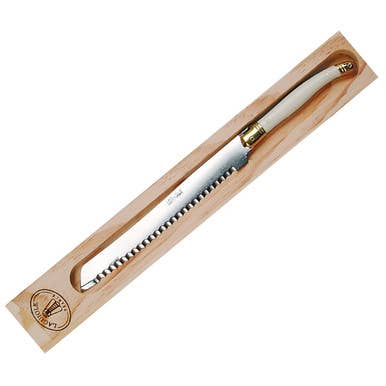 Jean Dubost Bread Knife in Wood Box Ivory - Gabrielle's Biloxi