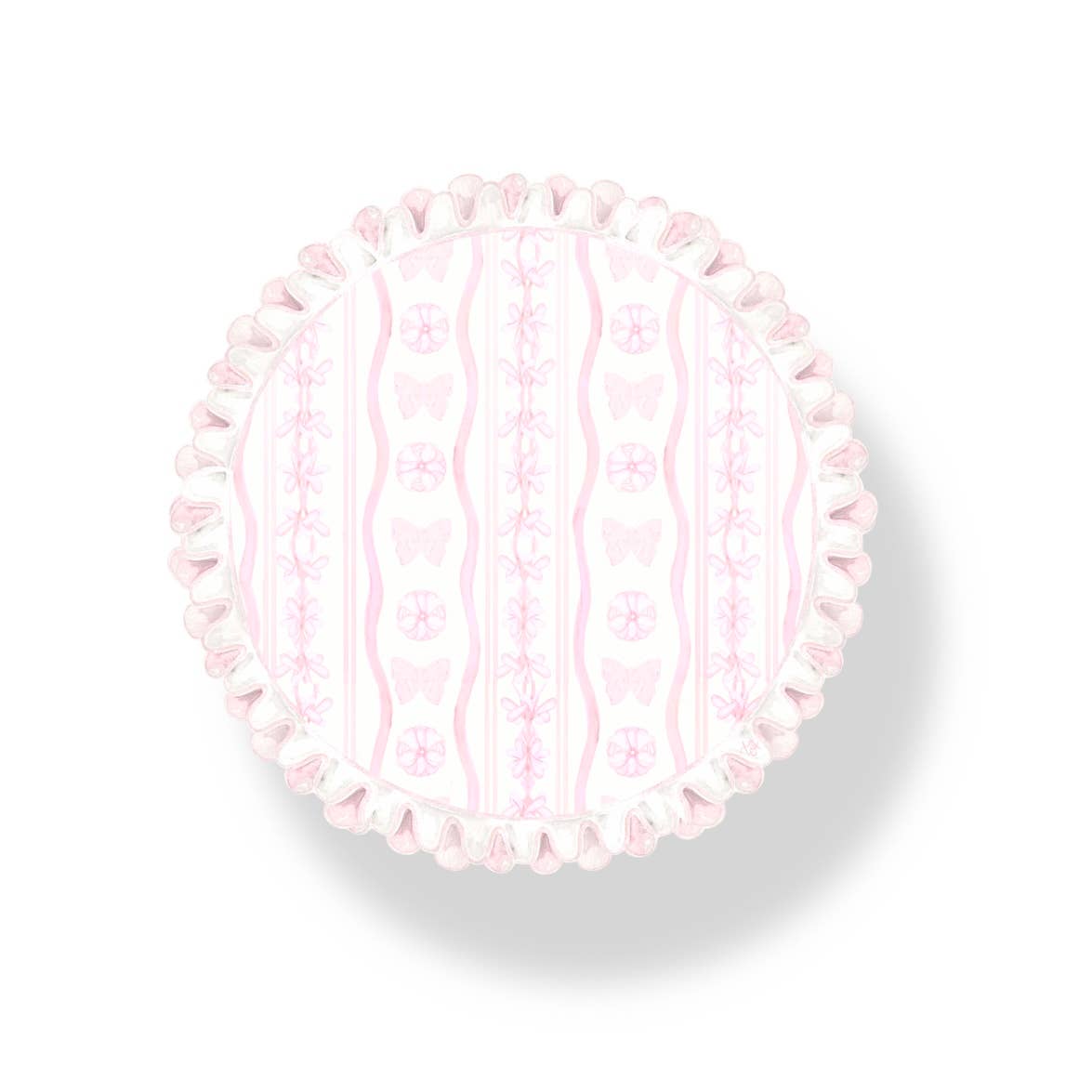 Acrylic Pink & White Coaster - Gabrielle's Biloxi
