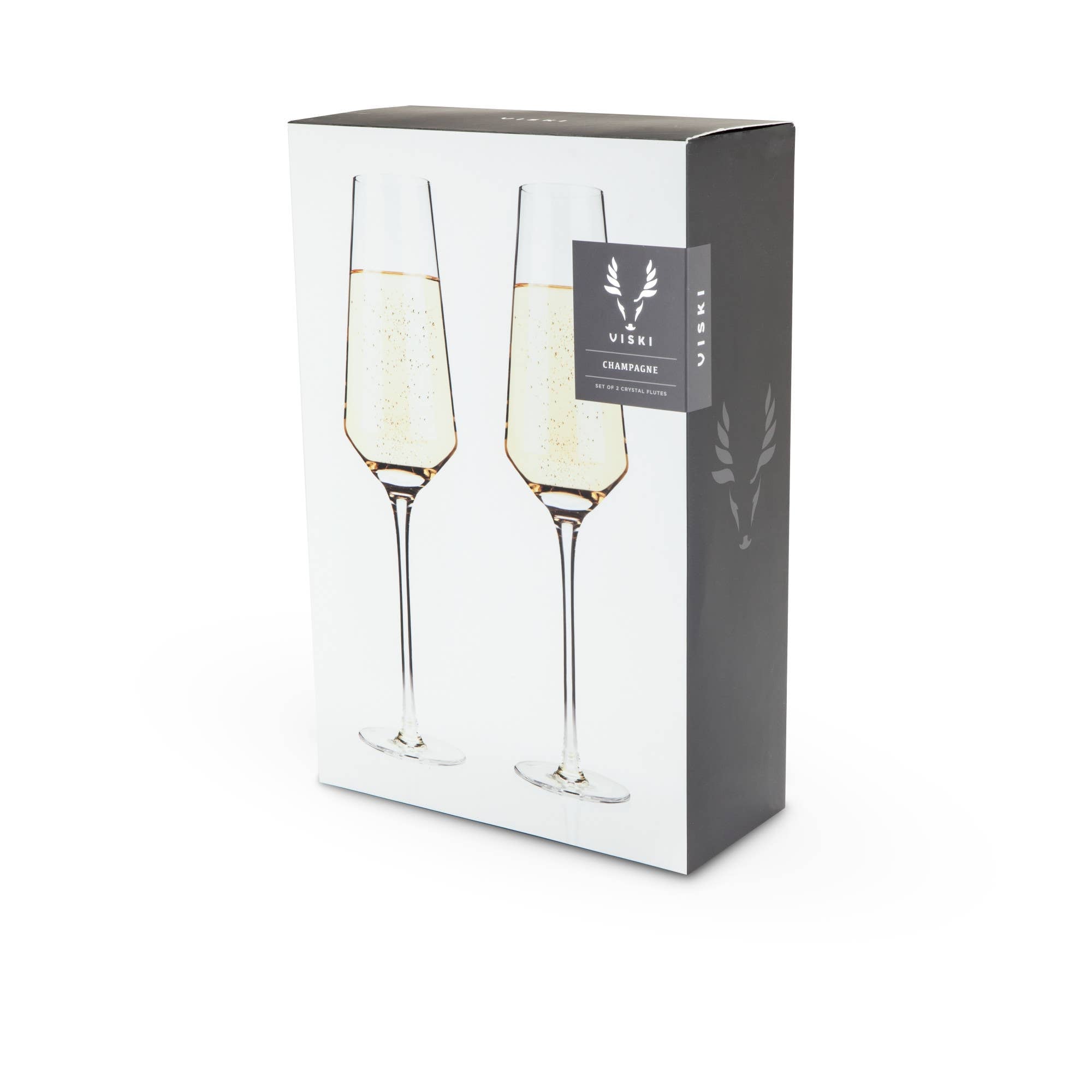 Raye™ Angled Crystal Champagne Flutes Set of 2