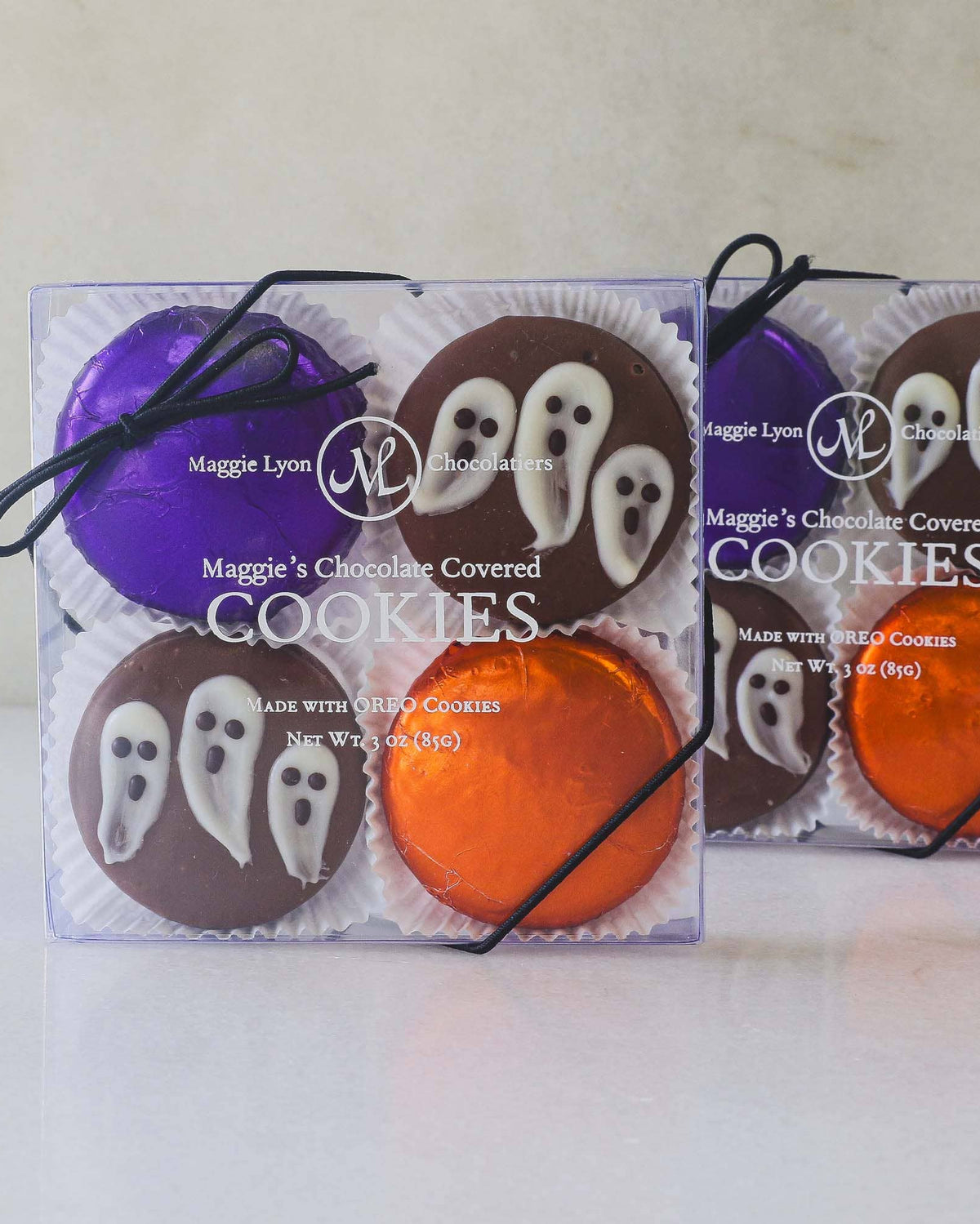 4pc Halloween Chocolate Covered Cookies - Ghost