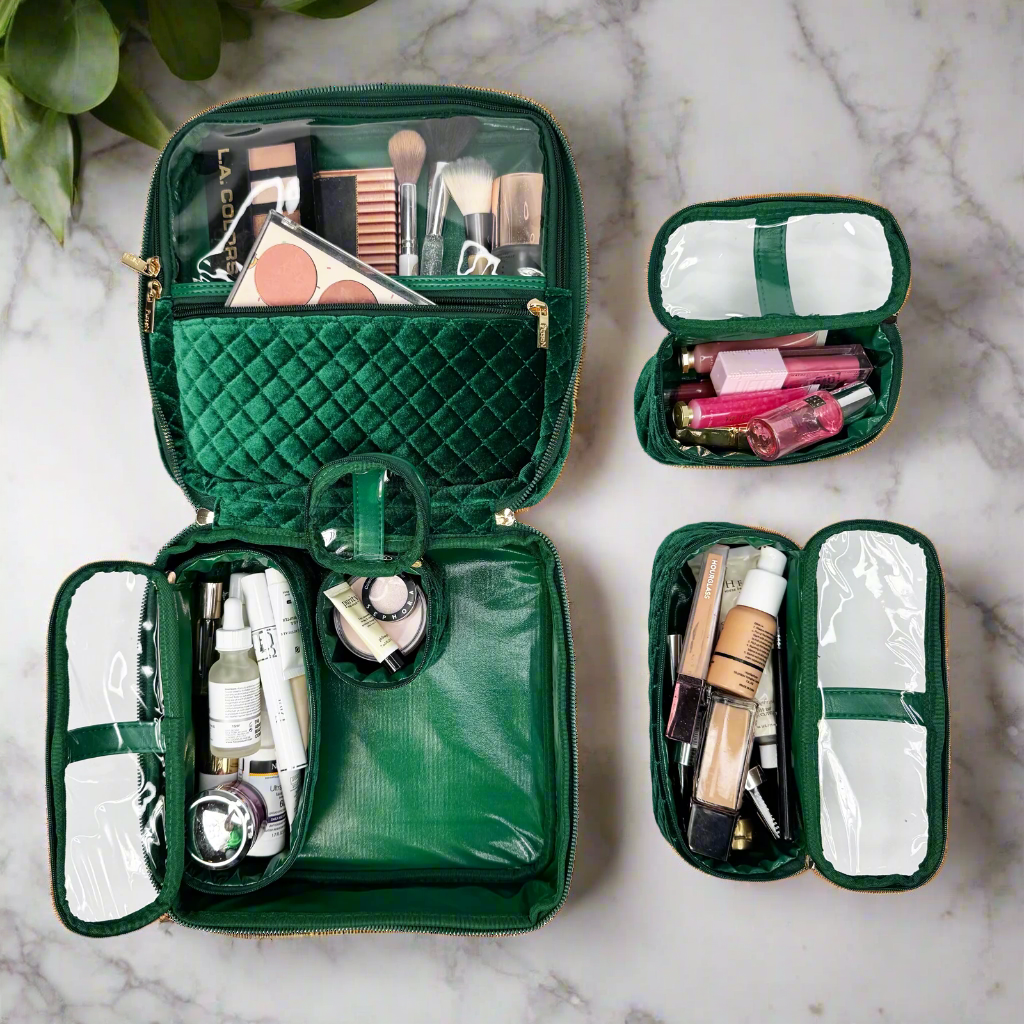 PurseN Mini Diva Makeup Case - Emerald Velvet - Gabrielle's Biloxi