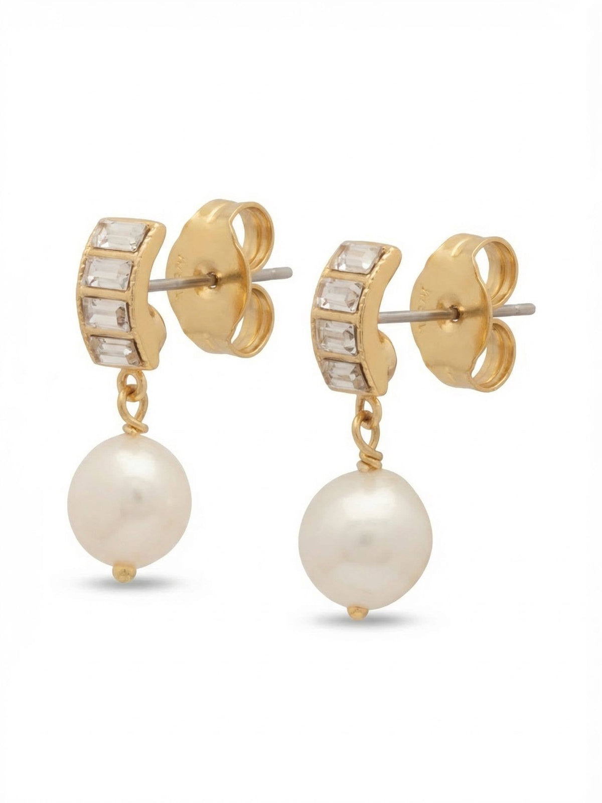 Cressida Dangle Earrings - Bright Gold Crystal
