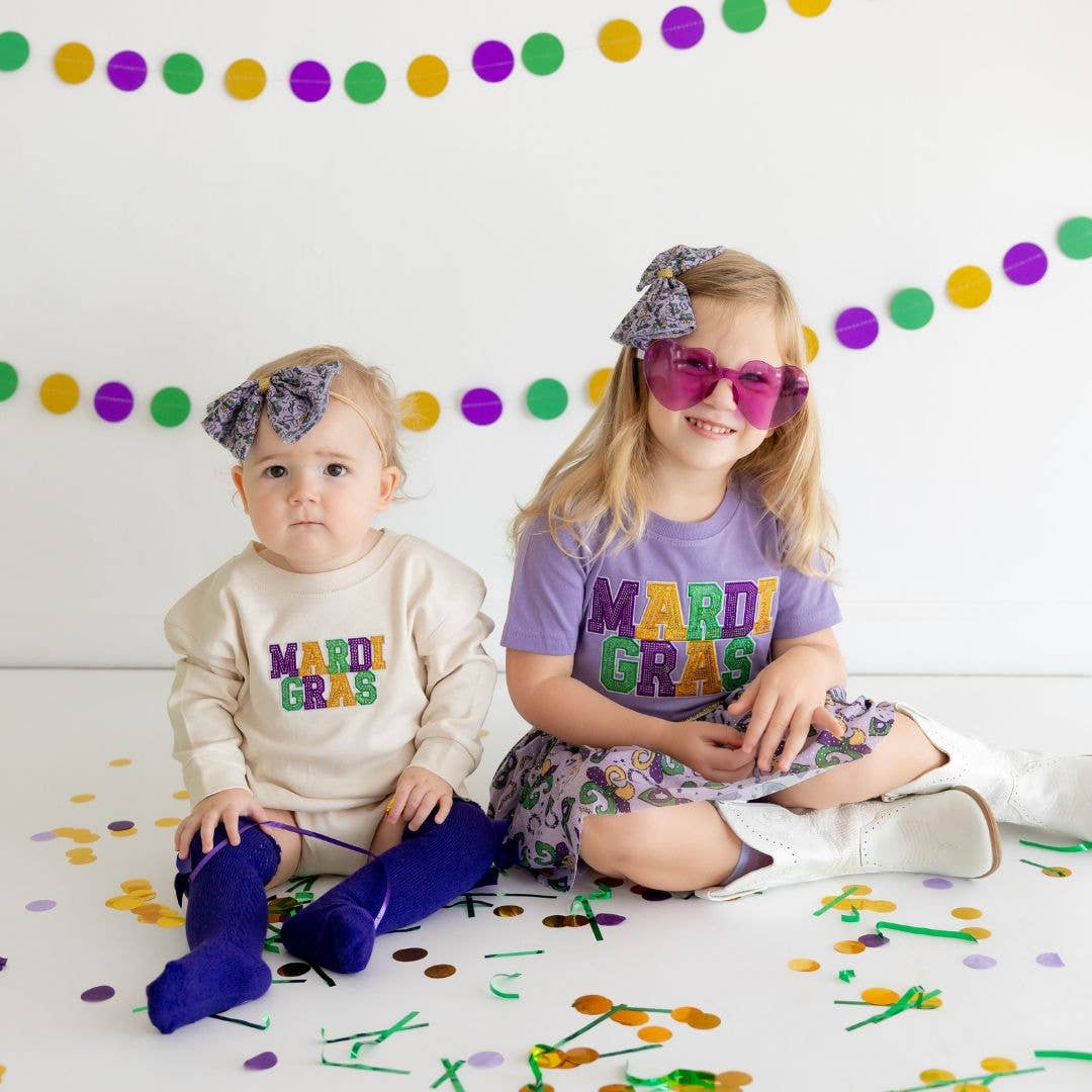 Mardi Gras Patch Long Sleeve Romper - Gabrielle's Biloxi