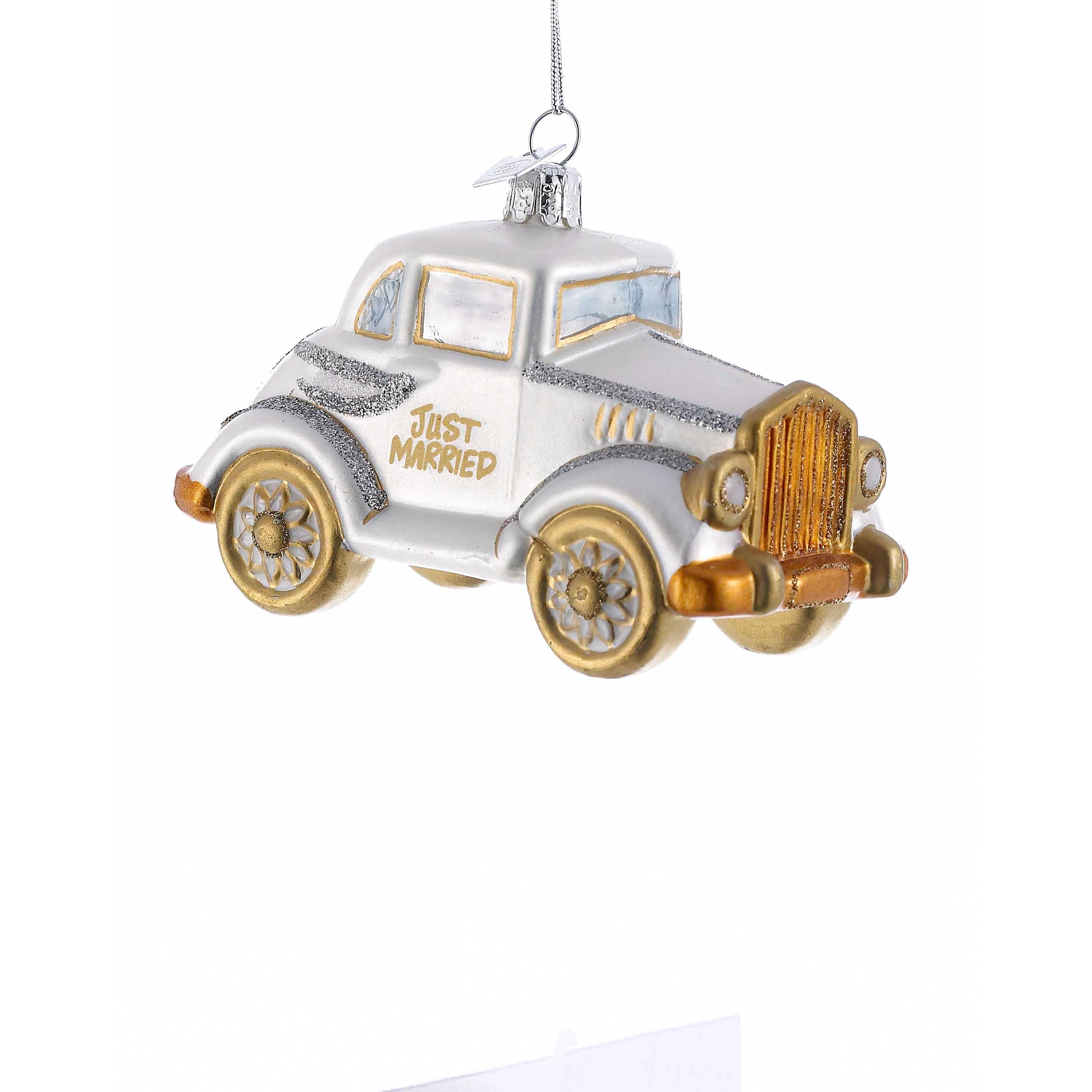 4.5"NOBLE GEMS GLASS WEDDING CAR ORNAMENT - Gabrielle's Biloxi