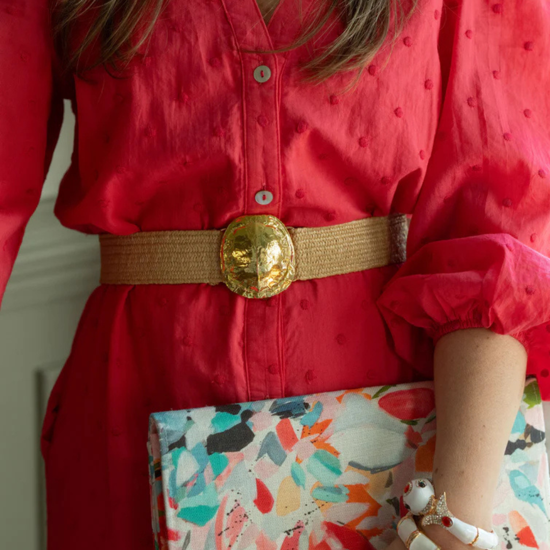 Garland Bags Interchangeable Stretch Belt Band - Dark Raffia - Gabrielle's Biloxi