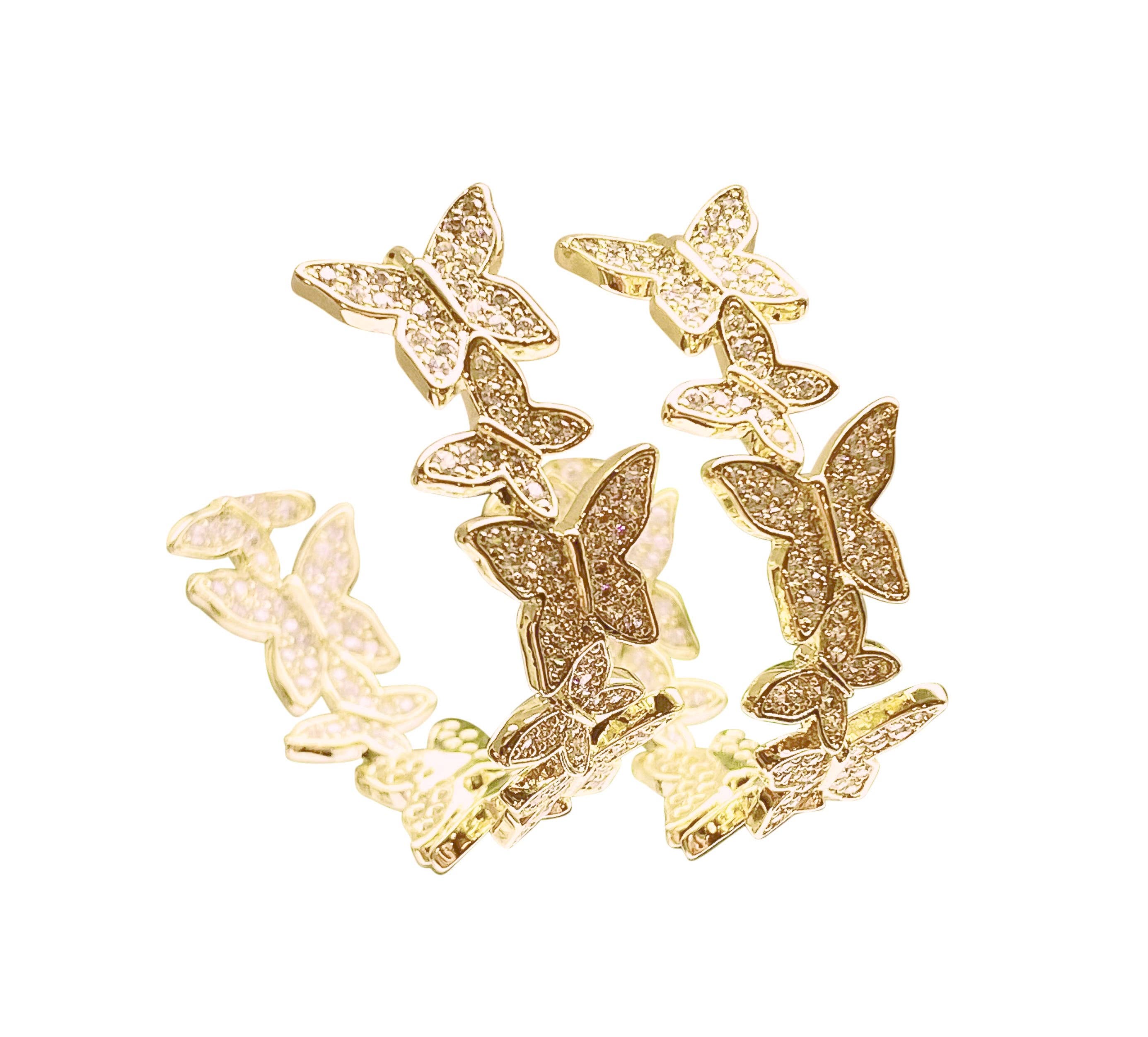 Fly High Butterfly Hoop Earrings