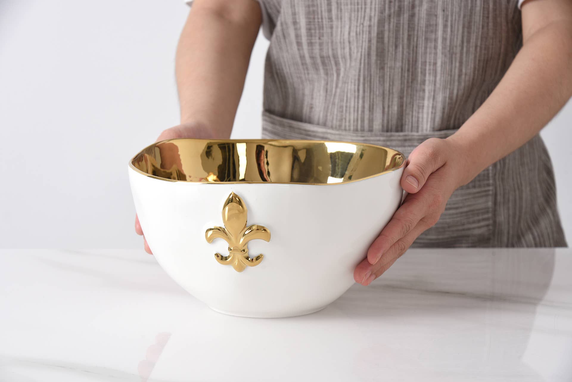 Pampa Bay Large Bowl - Fleur-De-Lis - Gabrielle's Biloxi