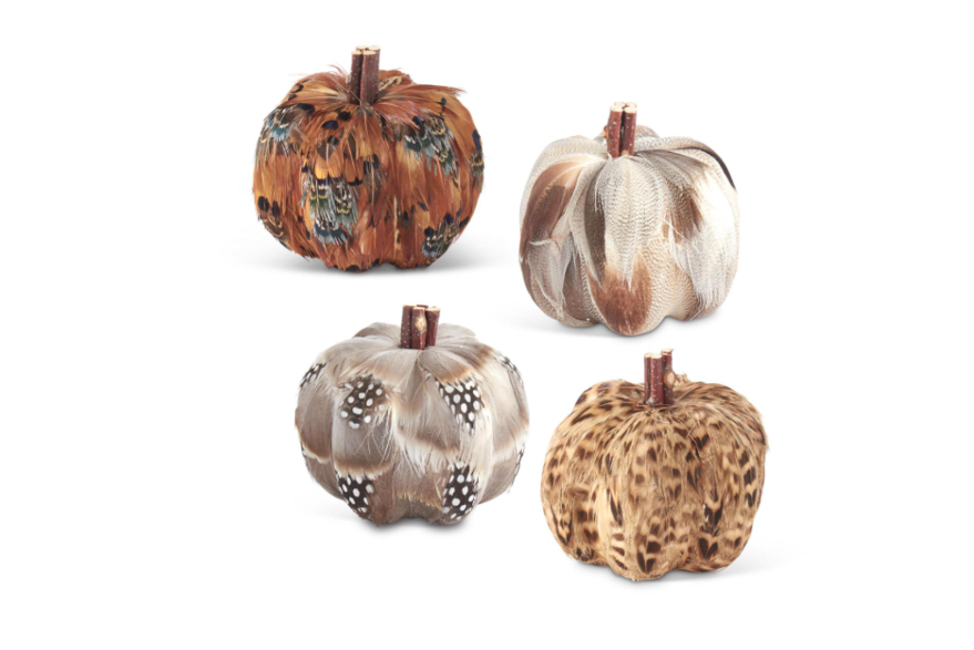 Feather Pumpkin 3.25" - Assorted - Gabrielle's Biloxi