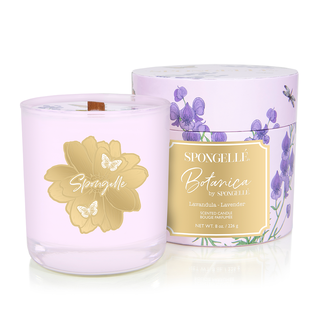 Spongellé Hand Poured Soy Candle - Lavender Botanica - Gabrielle's Biloxi