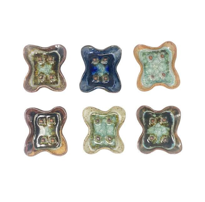 Dock 6 Pottery Soap Dish With Glass - Assorted - Gabrielle's Biloxi