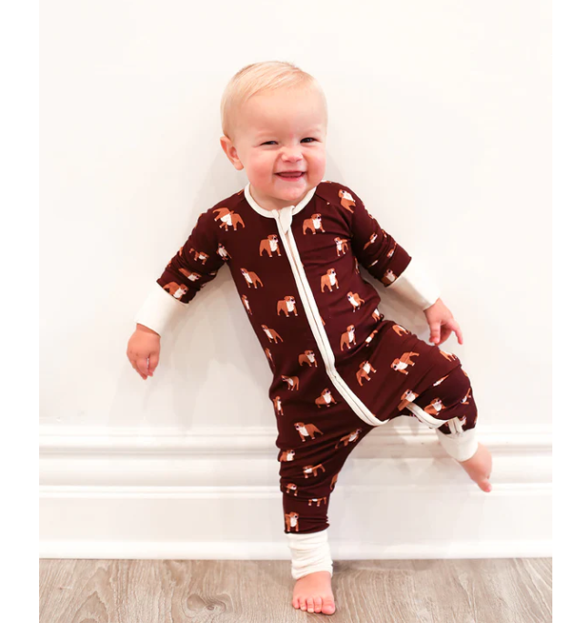 Maroon Bulldog - Zipper Coverall - Gabrielle's Biloxi