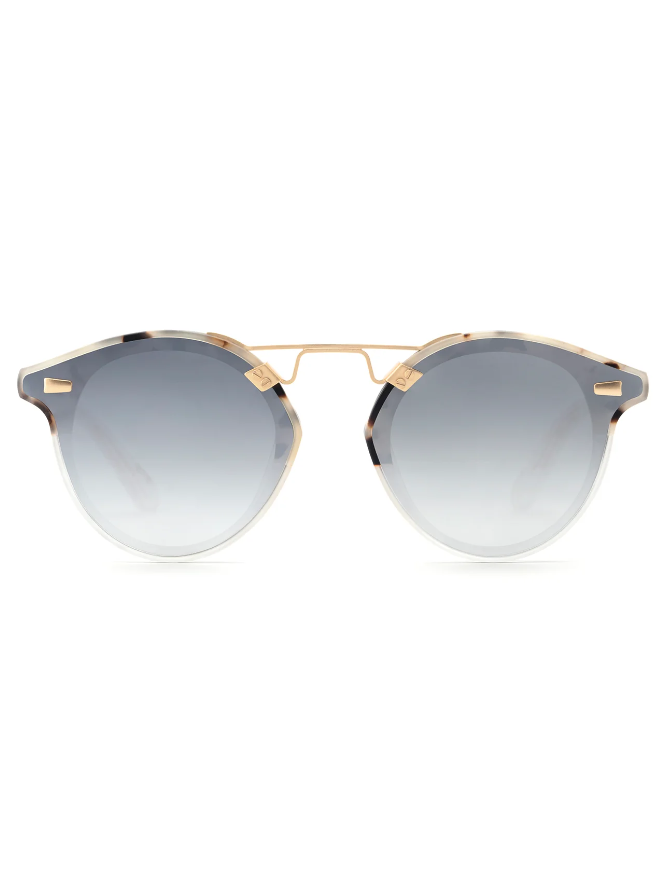 Krewe Sunglasses CONNICK | MATTE OYSTER TO CRYSTAL Krewe STL Nylon Matte Oyster to Crystal 24K – jeantherapy main image 3