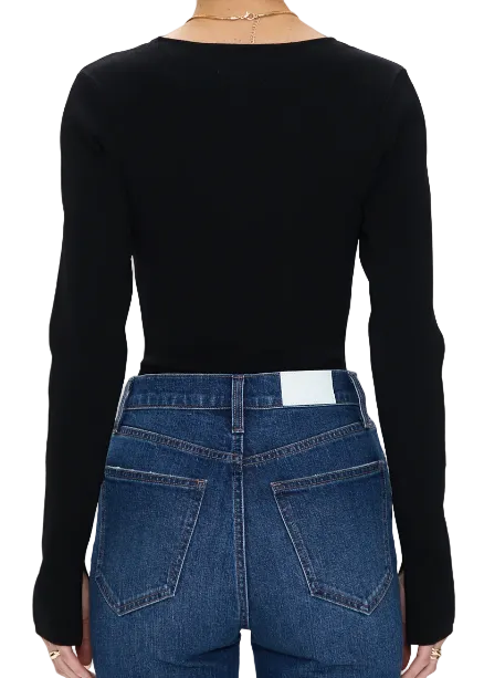 Pistola Jenny Square Neck Bodysuit - Noir - Gabrielle's Biloxi