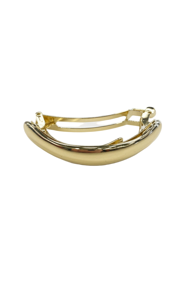 Alexas Large Oval Pony Barrette - Gold - Gabrielle's Biloxi
