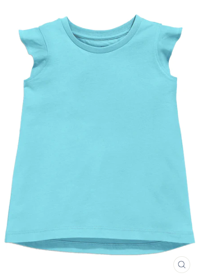 Girls Ruffle Shirt - Sky Blue - Gabrielle's Biloxi