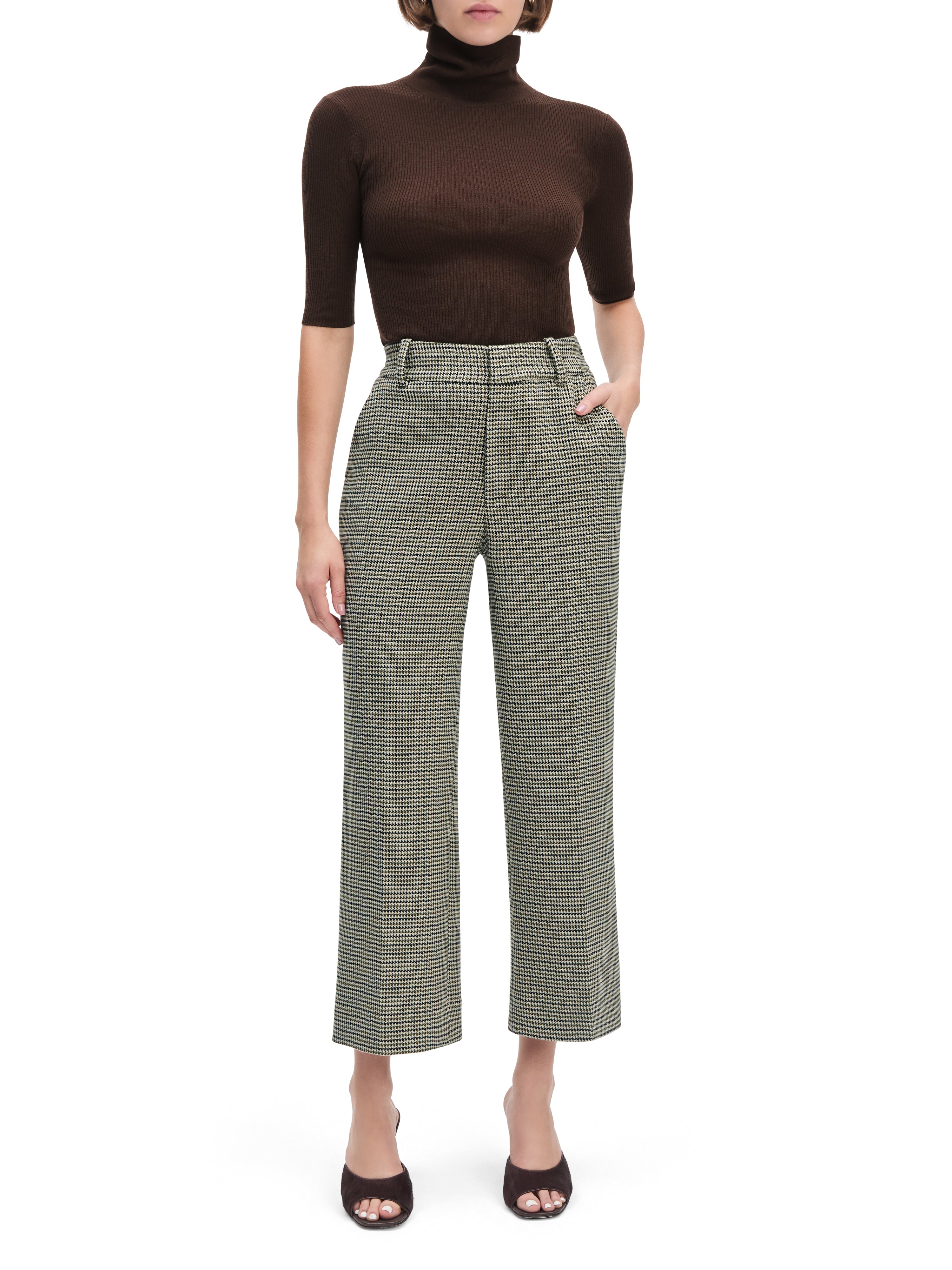 Favorite Daughter Cropped Fiona Pant - Chesire Houndstooth - Gabrielle's Biloxi