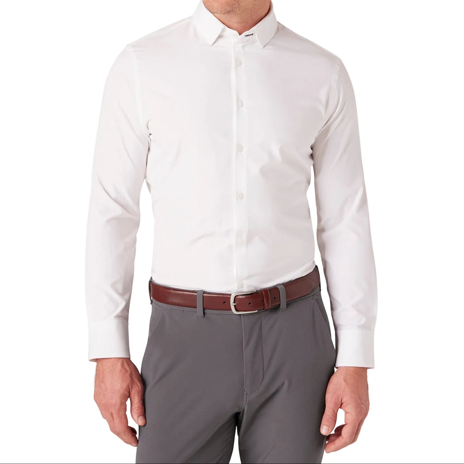 Mizzen+Main Leeward LS Trim Dress Shirt - Solid White - Gabrielle's Biloxi