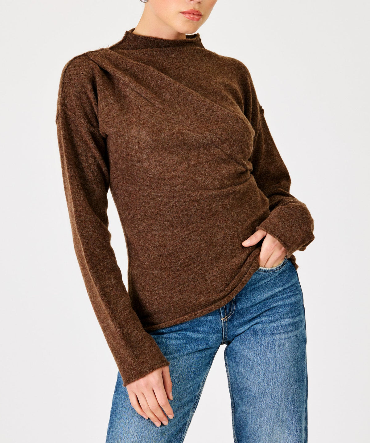 Line and Dot Lennon Sweater - Brown